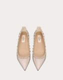 WOMEN'S VALENTINO GARAVANI PATENT ROCKSTUD BALLET FLAT POUDRE