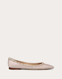 WOMEN'S VALENTINO GARAVANI PATENT ROCKSTUD BALLET FLAT POUDRE
