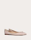 WOMEN'S VALENTINO GARAVANI PATENT ROCKSTUD BALLET FLAT POUDRE