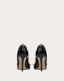 WOMEN'S VALENTINO GARAVANI ROCKSTUD PATENT LEATHER PUMP 100 MM BLACK