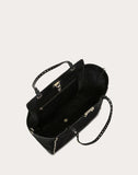 WOMEN'S VALENTINO GARAVANI MEDIUM GRAIN CALFSKIN LEATHER ROCKSTUD BAG BLACK