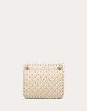 WOMEN'S VALENTINO GARAVANI MEDIUM ROCKSTUD SPIKE NAPPA LEATHER BAG LIGHT IVORY