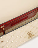 WOMEN'S VALENTINO GARAVANI MEDIUM ROCKSTUD SPIKE NAPPA LEATHER BAG LIGHT IVORY