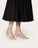 WOMEN'S VALENTINO GARAVANI ROCKSTUD CAGED PUMP 65MM POUDRE