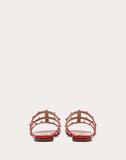 WOMEN'S VALENTINO GARAVANI ROCKSTUD FLAT SLIDE SANDAL ROSSO VALENTINO