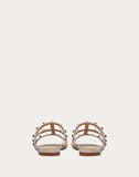 WOMEN'S VALENTINO GARAVANI ROCKSTUD FLAT SLIDE SANDAL POUDRE