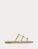 WOMEN'S VALENTINO GARAVANI ROCKSTUD FLAT SLIDE SANDAL POUDRE