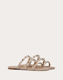 WOMEN'S VALENTINO GARAVANI ROCKSTUD FLAT SLIDE SANDAL POUDRE