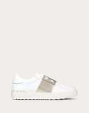 WOMEN'S VALENTINO GARAVANI OPEN SNEAKER WITH METALLIC STRIPE GOLD