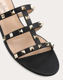 WOMEN'S VALENTINO GARAVANI ROCKSTUD FLAT SLIDE SANDAL BLACK