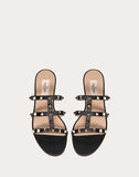 WOMEN'S VALENTINO GARAVANI ROCKSTUD FLAT SLIDE SANDAL BLACK