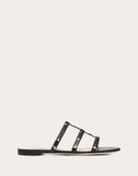 WOMEN'S VALENTINO GARAVANI ROCKSTUD FLAT SLIDE SANDAL BLACK