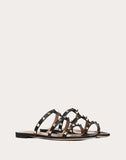 WOMEN'S VALENTINO GARAVANI ROCKSTUD FLAT SLIDE SANDAL BLACK