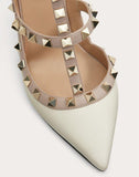 WOMEN'S VALENTINO GARAVANI ROCKSTUD ANKLE STRAP PUMP 100 MM IVORY