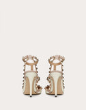 WOMEN'S VALENTINO GARAVANI ROCKSTUD ANKLE STRAP PUMP 100 MM IVORY