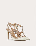 WOMEN'S VALENTINO GARAVANI ROCKSTUD ANKLE STRAP PUMP 100 MM IVORY