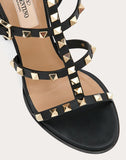 WOMEN'S VALENTINO GARAVANI ROCKSTUD ANKLE STRAP SANDAL 90 MM BLACK