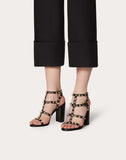 WOMEN'S VALENTINO GARAVANI ROCKSTUD ANKLE STRAP SANDAL 90 MM BLACK