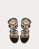 WOMEN'S VALENTINO GARAVANI ROCKSTUD ANKLE STRAP SANDAL 90 MM BLACK