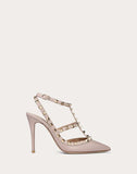 WOMEN'S VALENTINO GARAVANI ROCKSTUD ANKLE STRAP PUMP 100 MM POUDRE