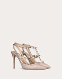 WOMEN'S VALENTINO GARAVANI ROCKSTUD ANKLE STRAP PUMP 100 MM POUDRE