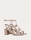 WOMEN'S VALENTINO GARAVANI ROCKSTUD CAGED SANDAL 60MM POUDRE