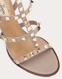 WOMEN'S VALENTINO GARAVANI ROCKSTUD ANKLE STRAP SANDAL 90 MM POUDRE
