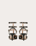 WOMEN'S VALENTINO GARAVANI ROCKSTUD GRAINY CALFSKIN ANKLE STRAP PUMP 65 MM BLACK