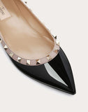 WOMEN'S VALENTINO GARAVANI PATENT ROCKSTUD BALLET FLAT BLACK