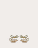 WOMEN'S VALENTINO GARAVANI ROCKSTUD GLITTERED RUBBER FLIP FLOP GOLD