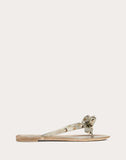 WOMEN'S VALENTINO GARAVANI ROCKSTUD GLITTERED RUBBER FLIP FLOP GOLD