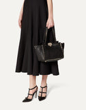 WOMEN'S VALENTINO GARAVANI SMALL GRAIN CALFSKIN LEATHER ROCKSTUD BAG