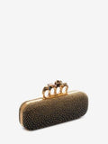 WOMEN'S ALEXANDER McQUEEN STUDDED FOUR RING CLUTCH BLACK