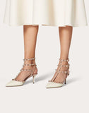 WOMEN'S VALENTINO GARAVANI ROCKSTUD CAGED PUMP 65MM IVORY