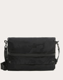 MEN'S VALENTINO GARAVANI NYLON CAMOUFLAGE NOIR MESSENGER BAG BLACK