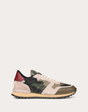 WOMEN'S VALENTINO GARAVANI CAMOUFLAGE ROCKRUNNER SNEAKER MILITARY GREEN