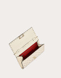WOMEN'S VALENTINO GARAVANI ROCKSTUD SPIKE NAPPA LEATHER CROSSBODY CLUTCH BAG LIGHT IVORY
