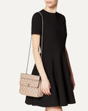 WOMEN'S VALENTINO GARAVANI MEDIUM ROCKSTUD SPIKE NAPPA LEATHER BAG POUDRE