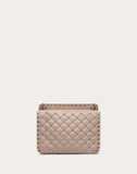 WOMEN'S VALENTINO GARAVANI MEDIUM ROCKSTUD SPIKE NAPPA LEATHER BAG POUDRE