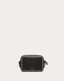 WOMEN'S VALENTINO GARAVANI SMALL ROCKSTUD CALFSKIN CROSSBODY BAG BLACK
