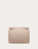 WOMEN'S VALENTINO GARAVANI LARGE ROCKSTUD SPIKE NAPPA LEATHER BAG POUDRE