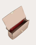 WOMEN'S VALENTINO GARAVANI LARGE ROCKSTUD SPIKE NAPPA LEATHER BAG POUDRE
