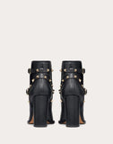 WOMEN'S VALENTINO GARAVANI GRAIN CALFSKIN LEATHER ROCKSTUD BOOTIE 100MM BLACK