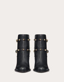 WOMEN'S VALENTINO GARAVANI GRAIN CALFSKIN LEATHER ROCKSTUD BOOTIE 100MM BLACK