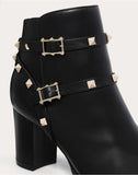 WOMEN'S VALENTINO GARAVANI ROCKSTUD ANKLE BOOT 70 MM BLACK