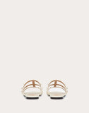 WOMEN'S VALENTINO GARAVANI ROCKSTUD FLAT SLIDE SANDAL LIGHT IVORY