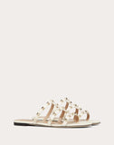 WOMEN'S VALENTINO GARAVANI ROCKSTUD FLAT SLIDE SANDAL LIGHT IVORY