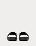 WOMEN'S VALENTINO GARAVANI ROCKSTUD RUBBER SLIDES BLACK