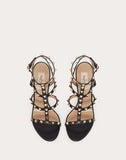 WOMEN'S VALENTINO GARAVANI ROCKSTUD CALFSKIN ANKLE STRAP SANDAL 100 MM BLACK
