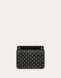 WOMEN'S VALENTINO GARAVANI MEDIUM ROCKSTUD SPIKE NAPPA LEATHER BAG BLACK